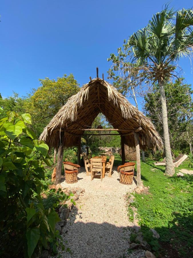 Encantadora Villa Maya Tradicional En Rancho Agroecologico Tzucaceb Exterior foto