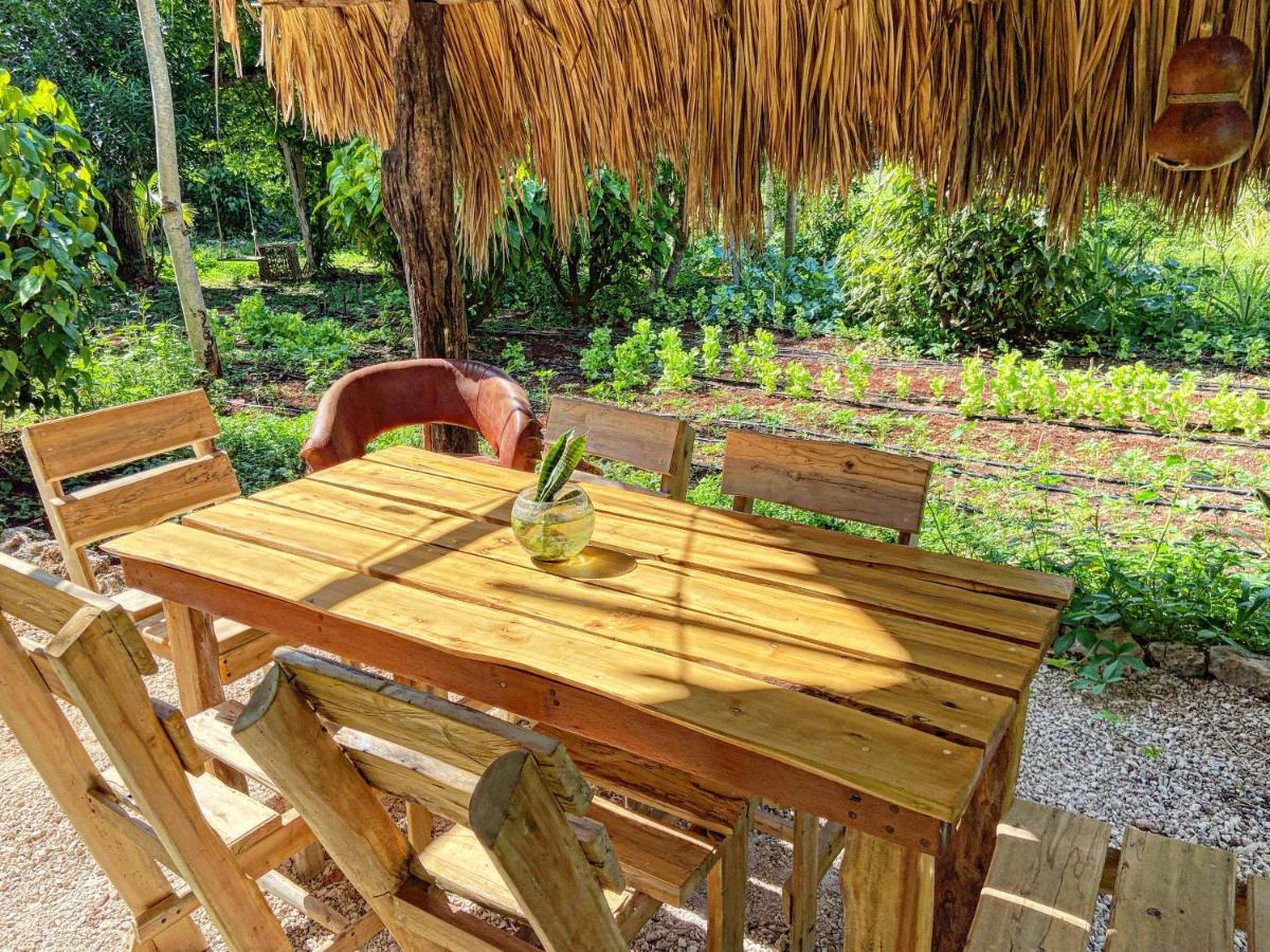 Encantadora Villa Maya Tradicional En Rancho Agroecologico Tzucaceb Exterior foto