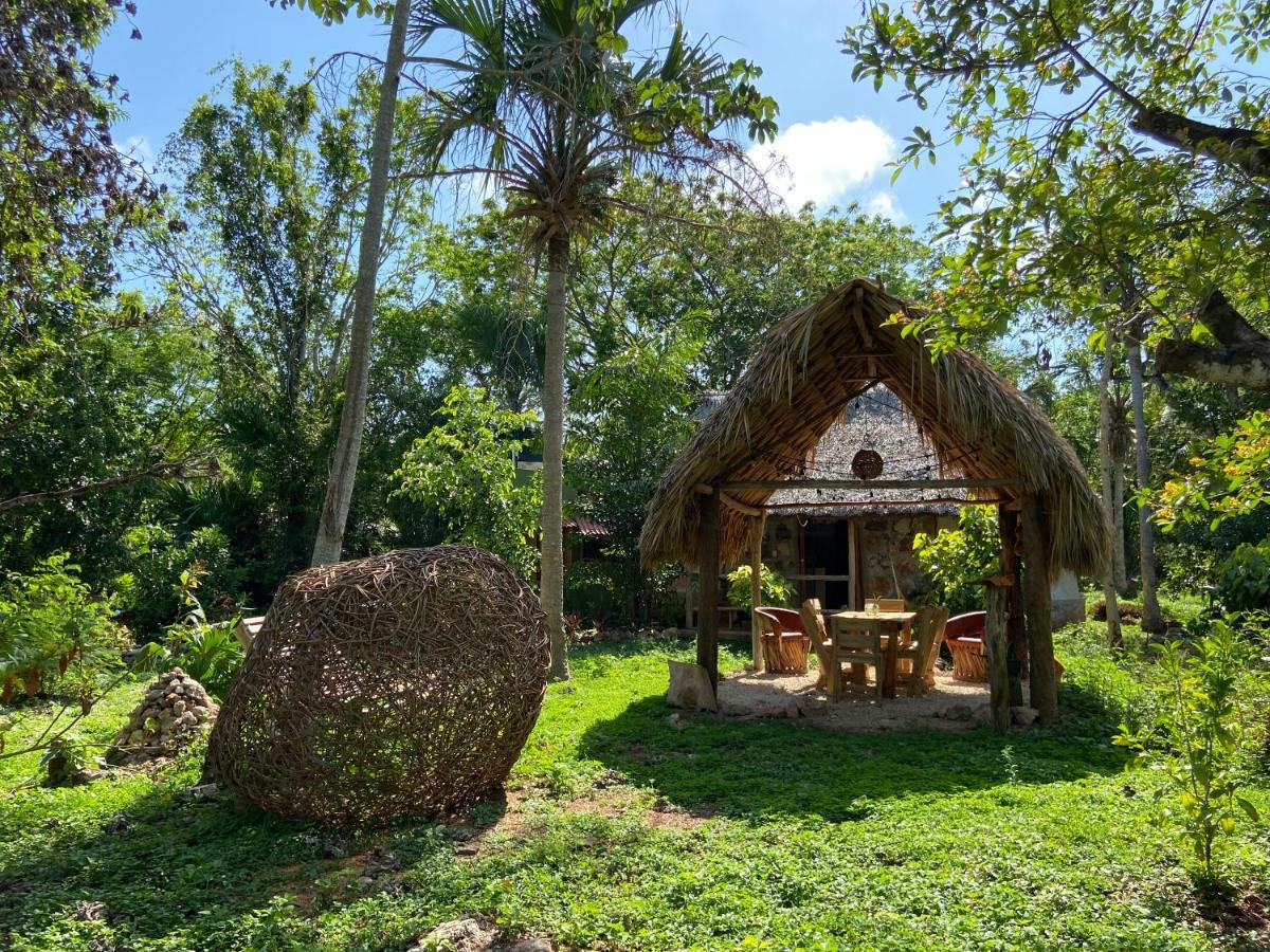 Encantadora Villa Maya Tradicional En Rancho Agroecologico Tzucaceb Exterior foto